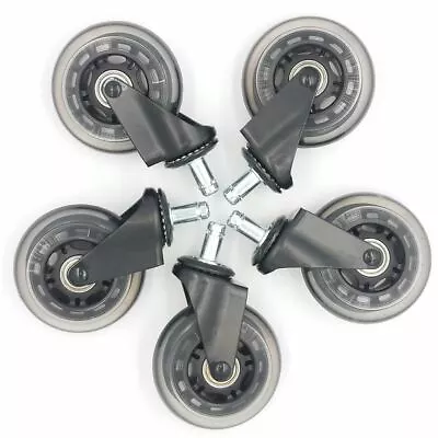 $32 • Buy 5pc | 3'' Heavy Duty Replacement Rollerblade Rubber Desk Chair Casters