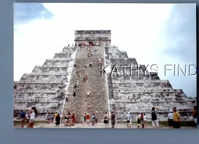Found Color Photo H+4480 View Of People On Ancient Structure • $6.98