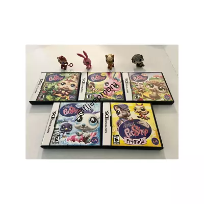 LPS Nintendo DS Seasons Lot+Country Friends 5 Bundle + Xtra Game & 4 Figurines  • $54.99