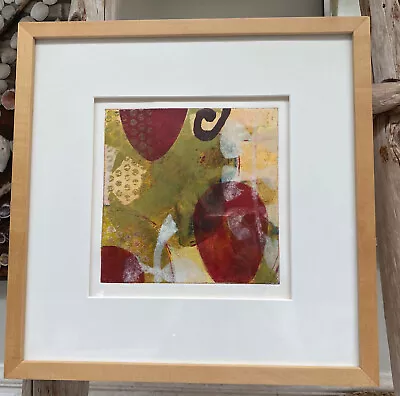 Abstract Monotype Print By NM Artist RONNA KATZ Framed Matted Signed • $160