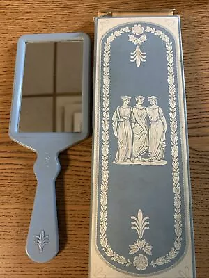 Vintage Avon Avonshire Blue Vanity Handheld Mirror 70’s Greek Cameo Goddess New • $30.08