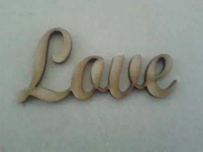 £1.95 • Buy 10 Laser Cut Wooden Love Shapes 70 X 35mm 3mm MDF Wedding Day Crafts Favours
