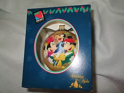 Christmas By Krebs Glass Bulb Disney Mickey Mouse Pluto Ornament Cozy Moments Ca • $4.99