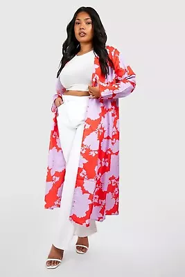 BNWT Boohoo Maxi Kimono Plus Bright Ditsy Floral Size 18 • $20