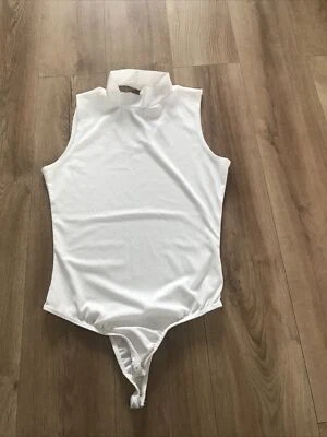 £2 • Buy Womens White High Neck Halter Body Size 10 Uk By Premier Glam