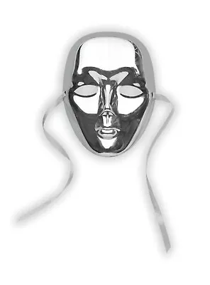 Mens Chrome Robotic Mask Fancy Dress Masquerade Cyborg Halloween Masks • £5.75