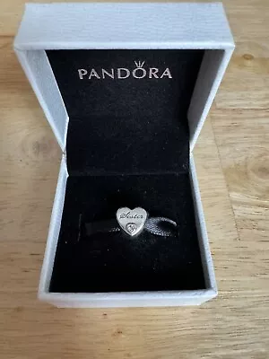 Genuine Pandora Sister Heart Bead Charm • £12