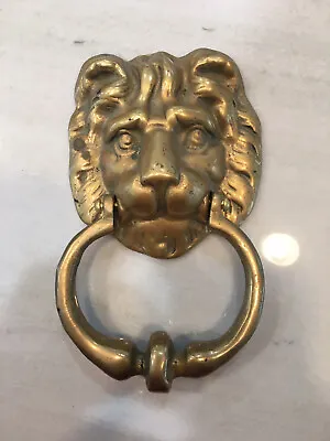 Vintage Brass Lion Head Door Knocker • $22