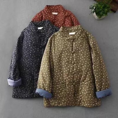 New Women's Cotton Padded Jacket Chinese Style Embroidery Warm Coats Gift Short • $50.05
