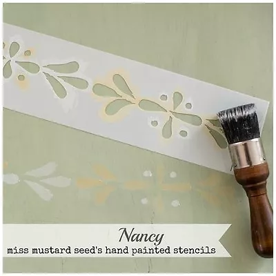 Miss Mustard Seed's Milk Paint Hand Painted STENCIL Mms 04 Nancy - Reusable • $22