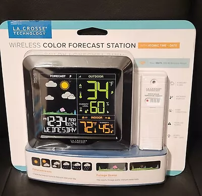 La Crosse Technology Wireless Color Forecast Station Black NEW • $30