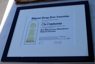 $495 • Buy The Temptations Golden Globe Award Nomination Plaque Hollywood Foreign Press 