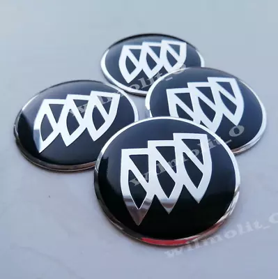 For Buick 4x56mm Wheel Center Stickers Emblem Decal Black Color New • $29.99