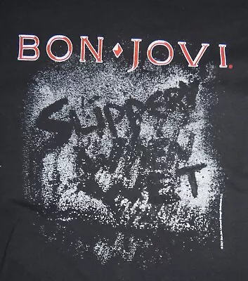 £34.41 • Buy Retro 2021 BON JOVI  Slippery When Wet  (MD) T-Shirt JON BON JOVI Richie Sambora