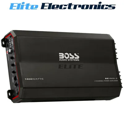 Boss Audio BE1600.2 Elite Series 1600W 2-Channel Class AB Amplifier • $199.85