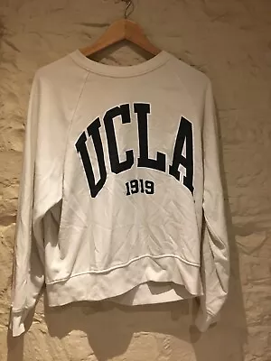 H&M UCLA White Sweatshirt UK Size 8 • £1