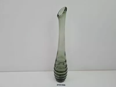 Vase Design Grey Mid Century Wavy Solid Craft H: 30.5cm #242306 • £13.95