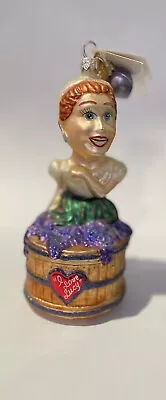 Collectible RADKO I Love Lucy Grape Stomping Lucy Hand Blown Glass Ornament • $100