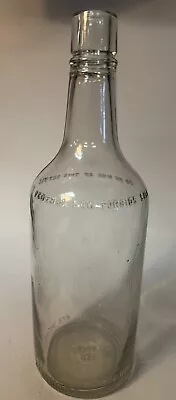 Vintage 1943  Federal Law Forbids Sale  10” Federal Medicine Bottle 4/5 Quart • $14.95