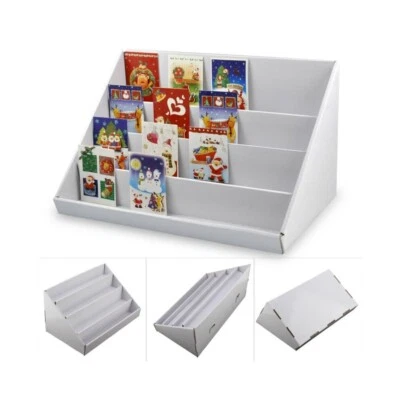 £12.15 • Buy Card Display Stand 4 Collapsible Cardboard Greeting Counter Stand 2X