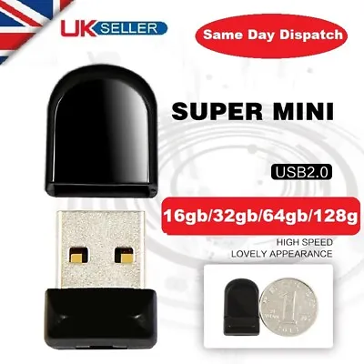 Mini USB 2.0 Memory Stick Flash Drive Pen Thumb 4/8/16/32/64/128/256/512GB UK • £4.29