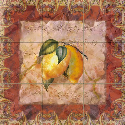 18 X 18 Art Fruit Mural Ceramic Backsplash Bath Decor Tile #26 • $117.23