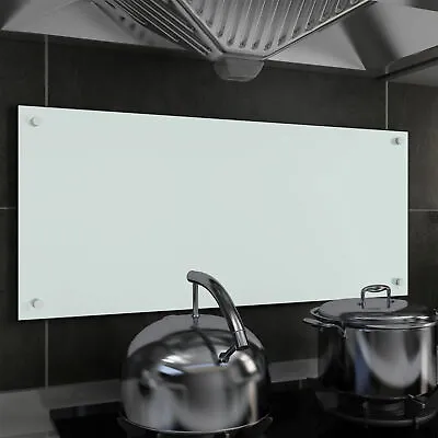 Kitchen Backsplash White 90x40  Tempered Glass V5V8 • £46.99