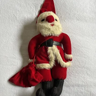 HTF Vintage Plush Velour Suit Santa Claus Doll 17” Unbranded • $23.79