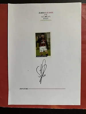 Kakha Kaladze- Ac Milan Signed Picture  • £4.99