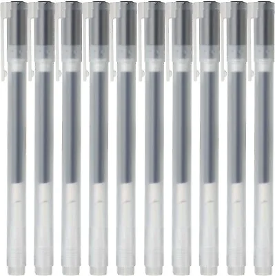 Muji 44564776 Gel Ink Ballpoint Pen Black 0.5mm Set Of 10pcs From Japan F/S • $32.60