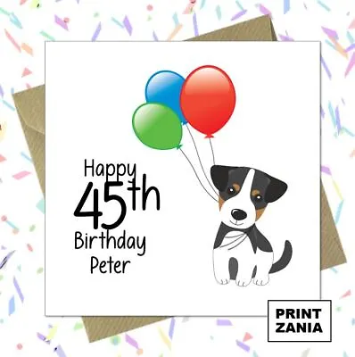 Personalised Jack Russell Dog Birthday Card Daughter Mum Dad Grandad Sister ABF • £2.99