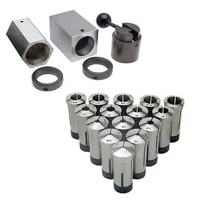 1/8 - 1  Precision 15 Piece 5C Fractional Collet Set & 5 Pc. Collet Block Set • $131.99