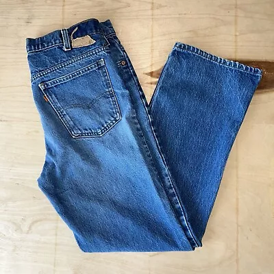 Vintage Levi’s 517 Denim Blue Jeans 20517-0217 Orange Tab 70s USA Made 34x30 • $85