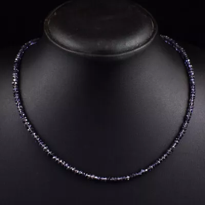 54 Cts Natural Single Strand Blue Iolite Beads Womens Necklace Jewelry JK 29E364 • $1.29