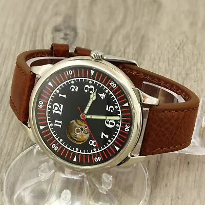 Molnija Marriage Men's Mechanical Wristwatch Raketa 2609A.1 Movement Open Heart • $245