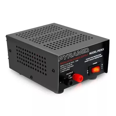 Pyramid Universal Compact Bench Power Supply - 2.5 Amp Linear Regulated Home ... • $57.90