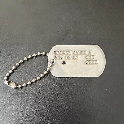 Vintage Vietnam War US Navy Soldier Dog Tag W/ Chain • $13