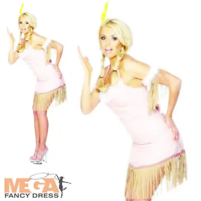 Indian Western Ladies Fancy Dress Native American Wild West Womens Costume 10-14 • £1.99