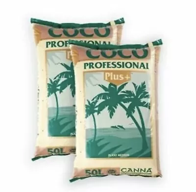 2 X Canna Coco Professional Plus 50 Litres Coco Medium • £43.50