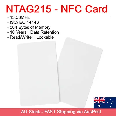 NTAG215 NFC Card - Forum Type 2 Tag 504 Bytes - Amiibo And TagMo Compatible • $2.96