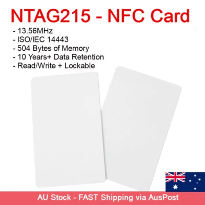 NTAG215 NFC Card - Forum Type 2 Tag 504 Bytes - Amiibo And TagMo Compatible • $1.90