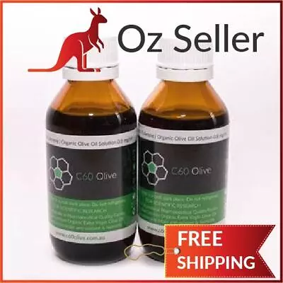 Carbon 60 Olive Oil 100ml - 99.99% Pure C60 Olive - 2 Bottles • $125