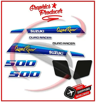 SUZUKI LT500 QUADRACER QUADZILLA Graphics Kit Sticker 87-90 Model White Fenders • $125