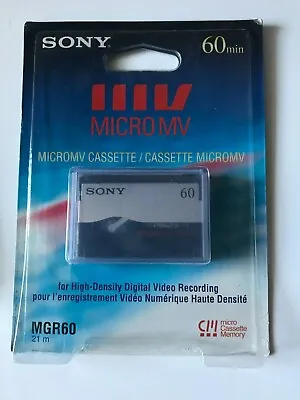 SONY MGR-60 Micro MV Video Cassette 60-minute New And Unopened • $15