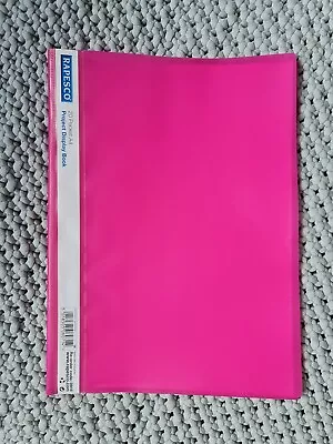 Pink A4 Display Folders 20 Plastic Pockets Book Presentation Project Files • £2.50
