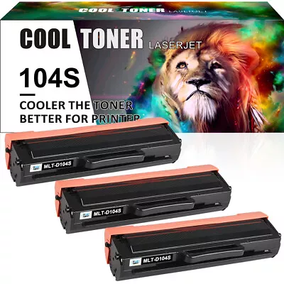 3 Pack MLT-D104S Toner Cartridge Compatible With Samsung ML-1865W 1165 SCX-3205W • $39.85