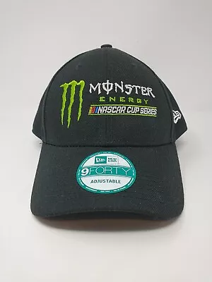 Monster Energy NASCAR Cup Series Strapback Hat Cap Black W/ Sticker New Era • $25