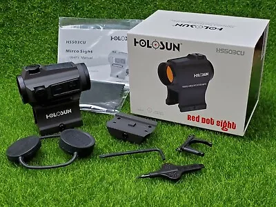 Holosun Micro Red Dot 20mm Dual Reticle Solar Dot W/Ring/Turret Guard - HS503CU • $219.93