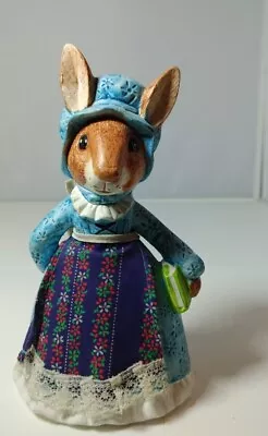 Vintage Rabbit With Cloth Apron Coin Bank Made In Japan Piggy Bank 7.5  Tall • $12.99