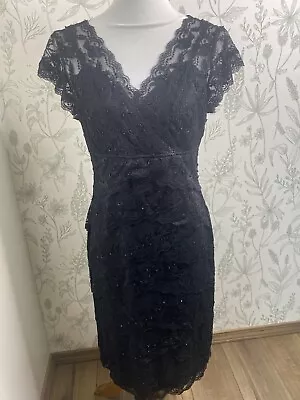 Marina Women’s Size 14 Black Stretch Lace Cocktail Dress  • $29.25